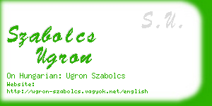 szabolcs ugron business card